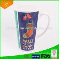 Wholesale 16oz coloedr decal ceramic coffee mug